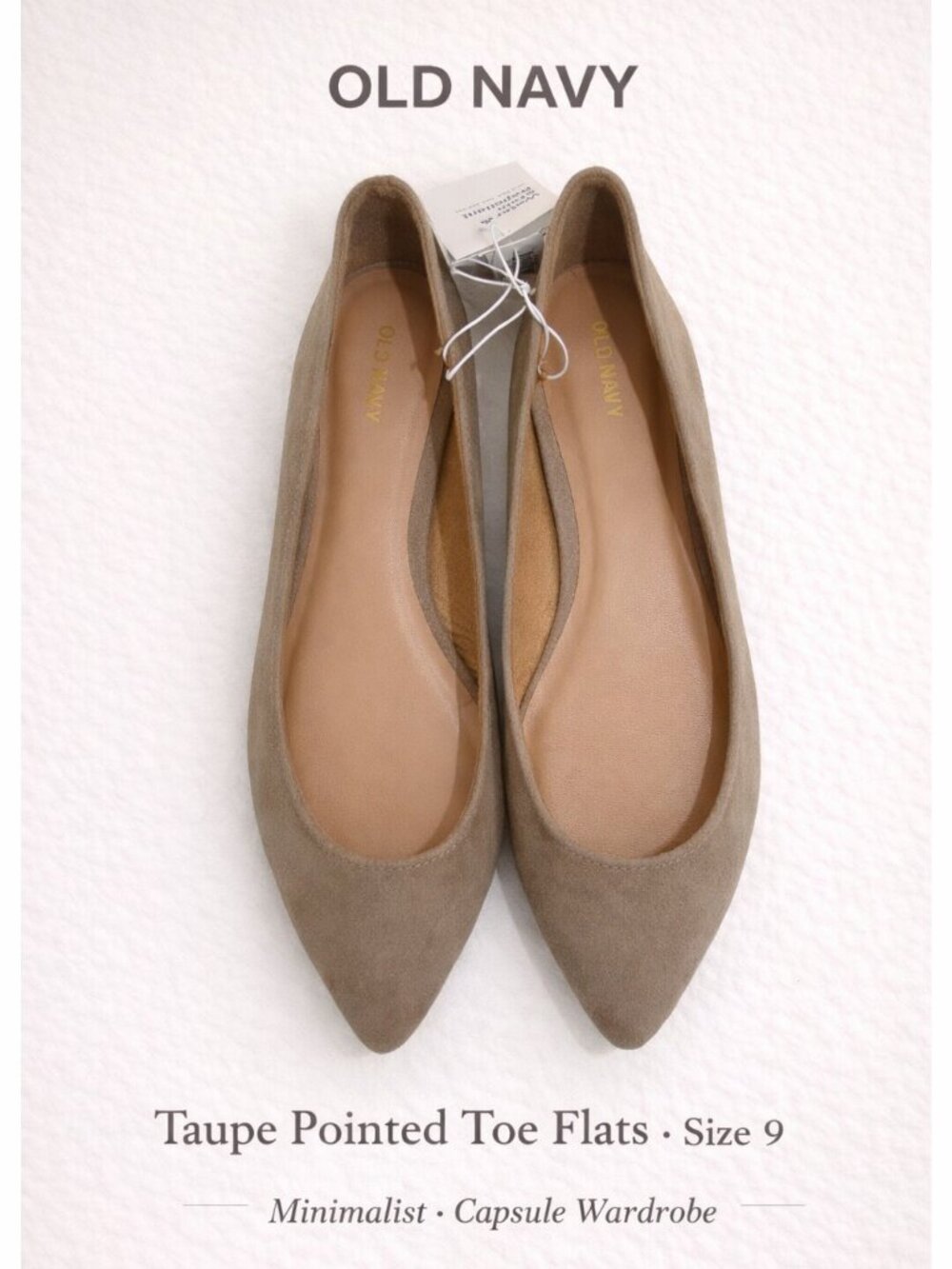 Old Navy Taupe Pointed Toe Flats